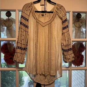 NWT Free People Tunic Beaded Top - small